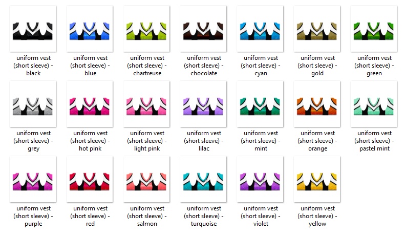 Cheerleader set for VRoid - 20 colors