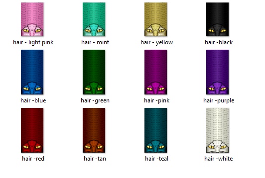 Medusa Hairstyle for VRoid + Snake HairTexture (12 colors)