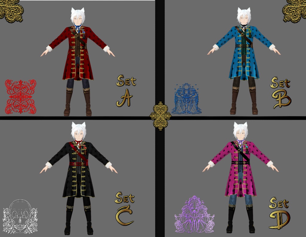 Pirate Captain set for VRoid models