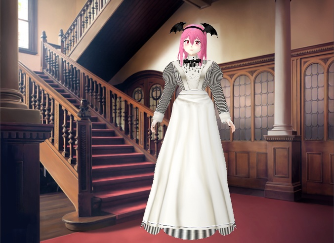 Vintage Maid Dress + Apron for VRoid models (Mix and Match!)