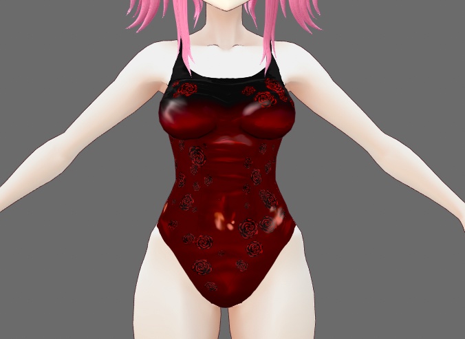 Floral Swimsuit + Wedge Sandals set for VRoid Stable and Beta (9 colors)