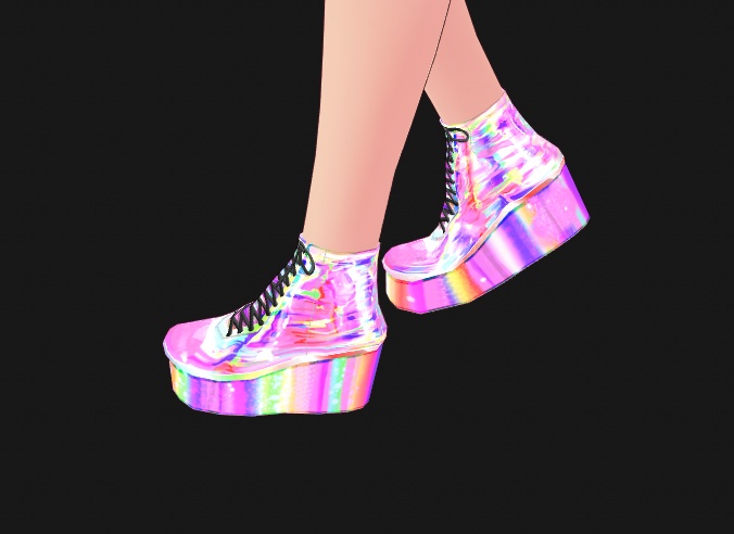 Holographic Platform Shoes for VRoid models - 8 Colors