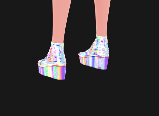 Holographic Platform Shoes for VRoid models - 8 Colors