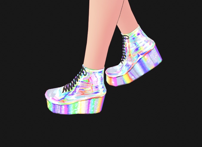 Holographic Platform Shoes for VRoid models - 8 Colors