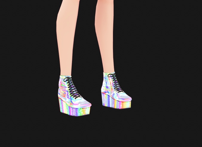 Holographic Platform Shoes for VRoid models - 8 Colors