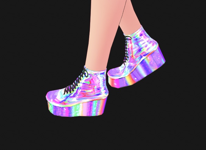 Holographic Platform Shoes for VRoid models - 8 Colors