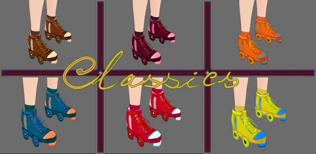 Rollerskates Illusion - VRoid shoes texture