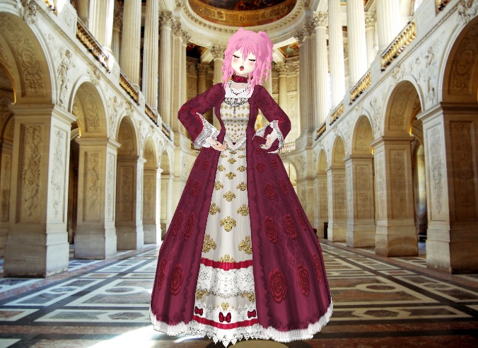 Baroque Rose Dress for VRoid (15 Colors)