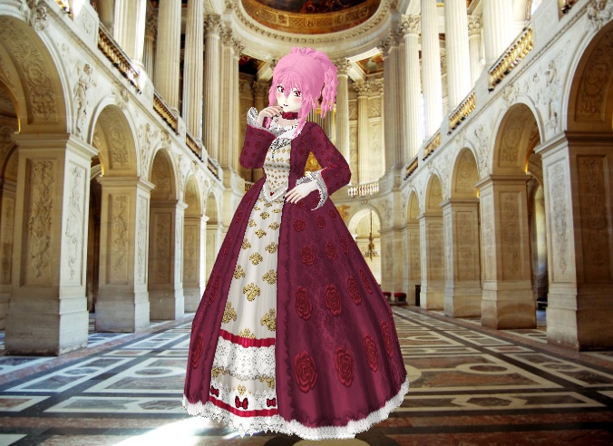 Baroque Rose Dress for VRoid (15 Colors)