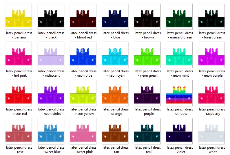 Latex Pencil Dress with Lace Up for VRoid