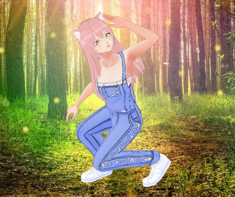 Cutesy Pastel Overalls for VRoid - 4 colors set