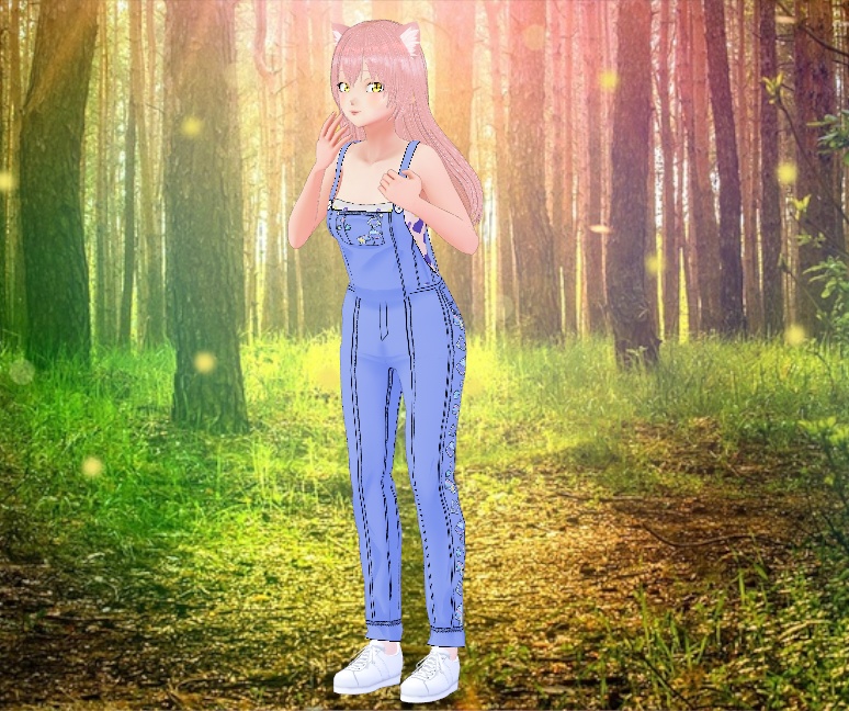 Cutesy Pastel Overalls for VRoid - 4 colors set