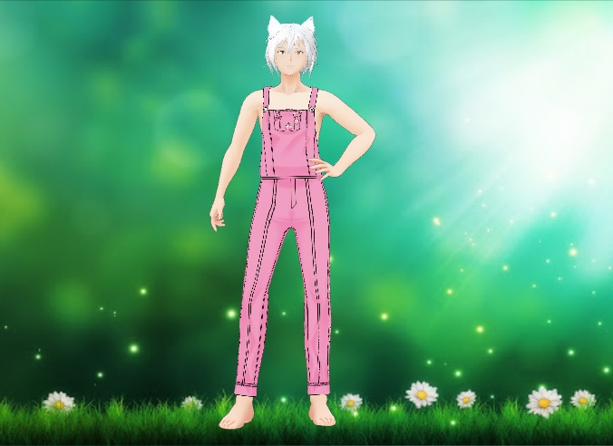 Cutesy Pastel Overalls for VRoid - 4 colors set