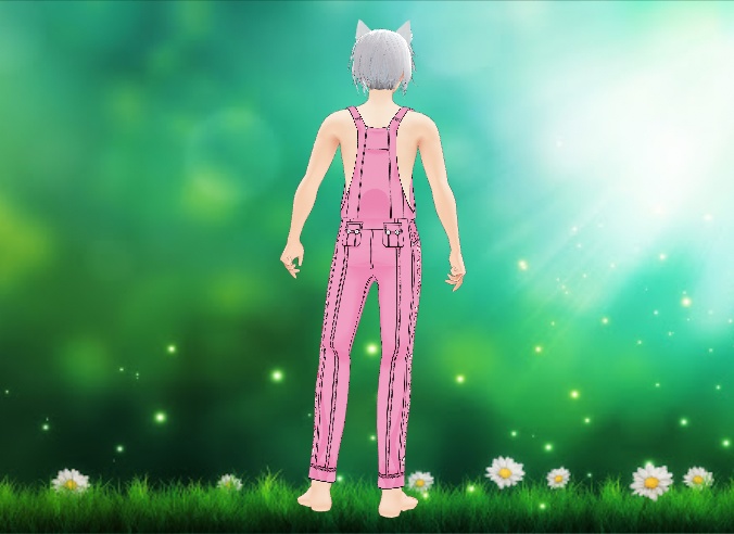 Cutesy Pastel Overalls for VRoid - 4 colors set