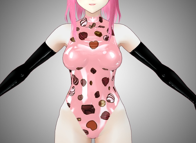 600 followers gift: Latex Body Suit - Candy Edition 4 types (VRoid Beta and Stable)