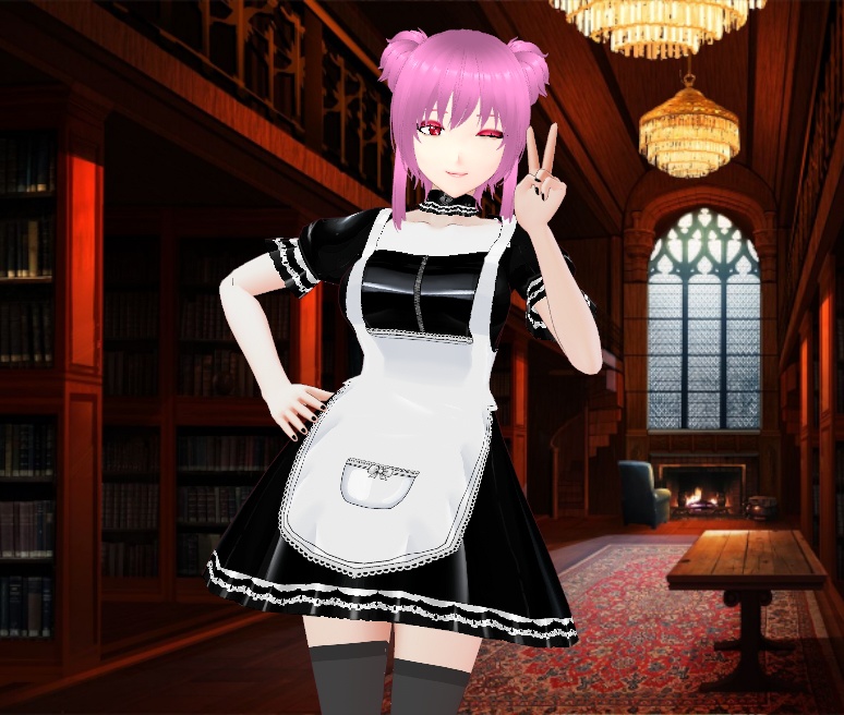 Latex Maid Outfit for VRoid Stable - 7 colors to mix and match