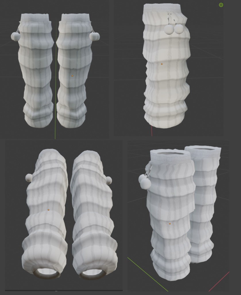 PomPom LegWarmers - 3D asset