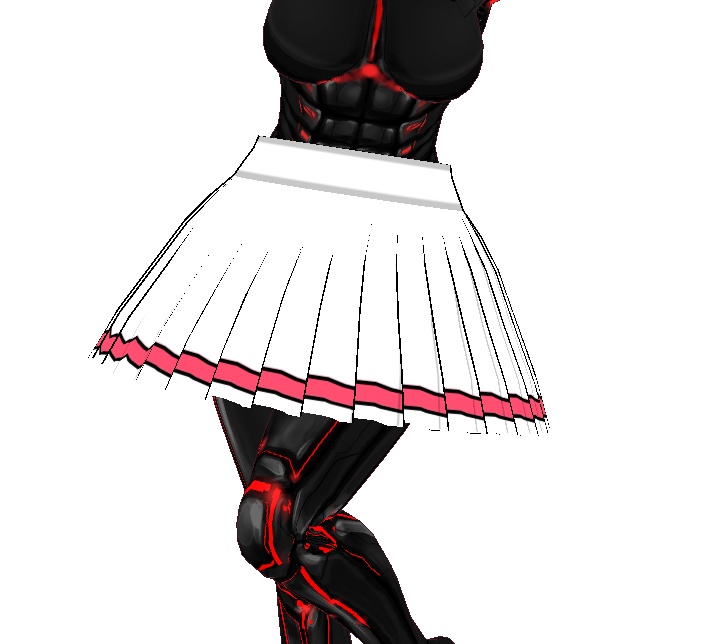 3D Pleated Skirt with rig 