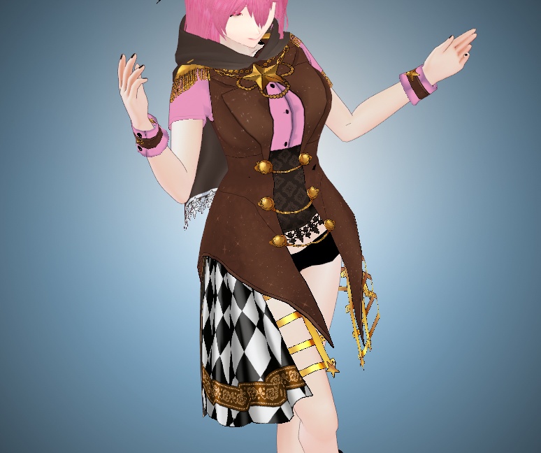 Circus Dress for VRoid Stable - Mix and Match textures