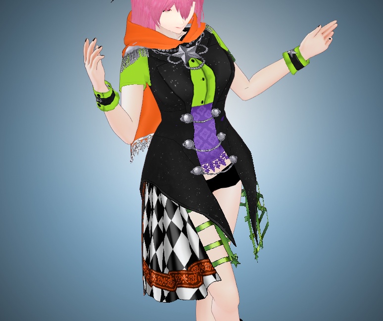 Circus Dress for VRoid Stable - Mix and Match textures