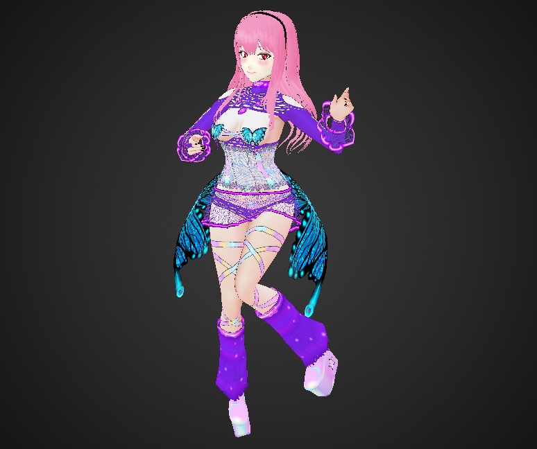 Rave Butterfly Outfit for VRoid Stable