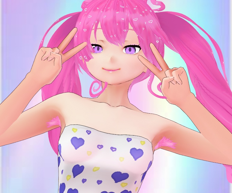 Colorful Armpit Hair for VRoid Stable - 76 color pack