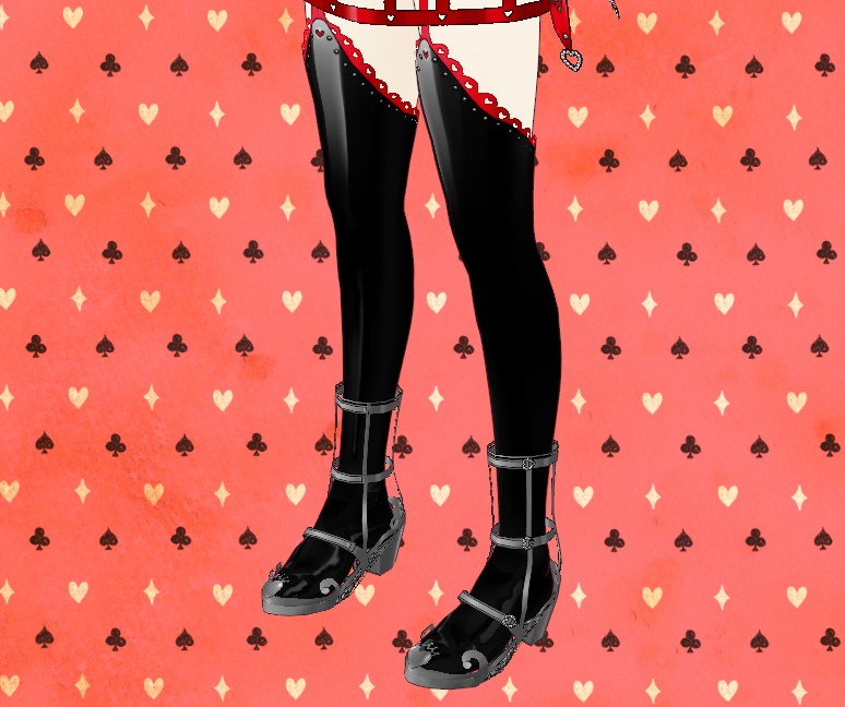 Queen of Hearts outfit for VRoid - Customizable Set