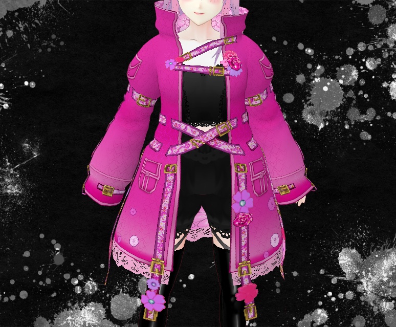 Flower Agent Jacket for VRoid - customizable set