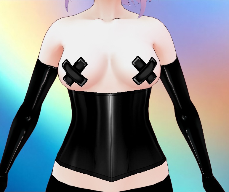 Underbust Latex Corset for VRoid - 18 colors