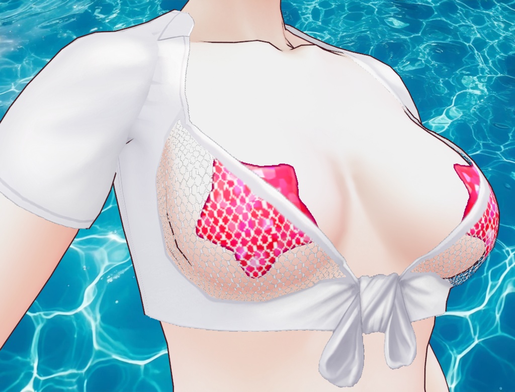 Mini Shirt and Pasties set for VRoid - Multiple colors