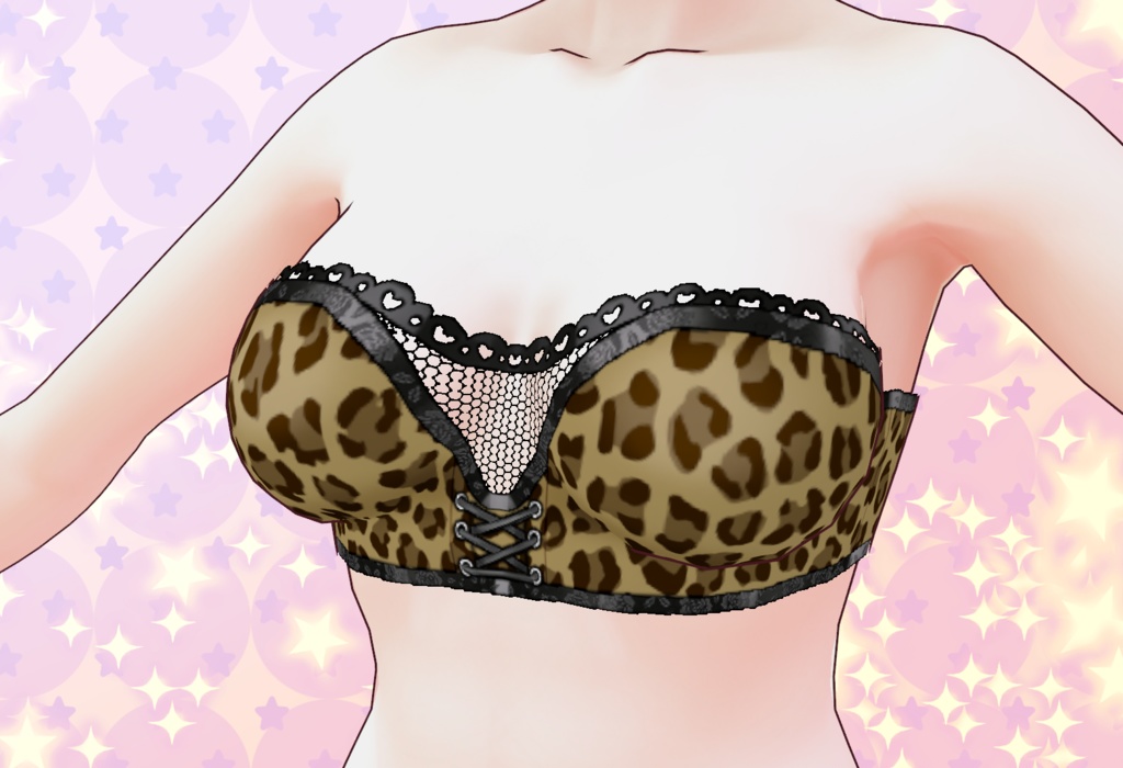 Animal Print Bralette for VRoid - Assorted Pack