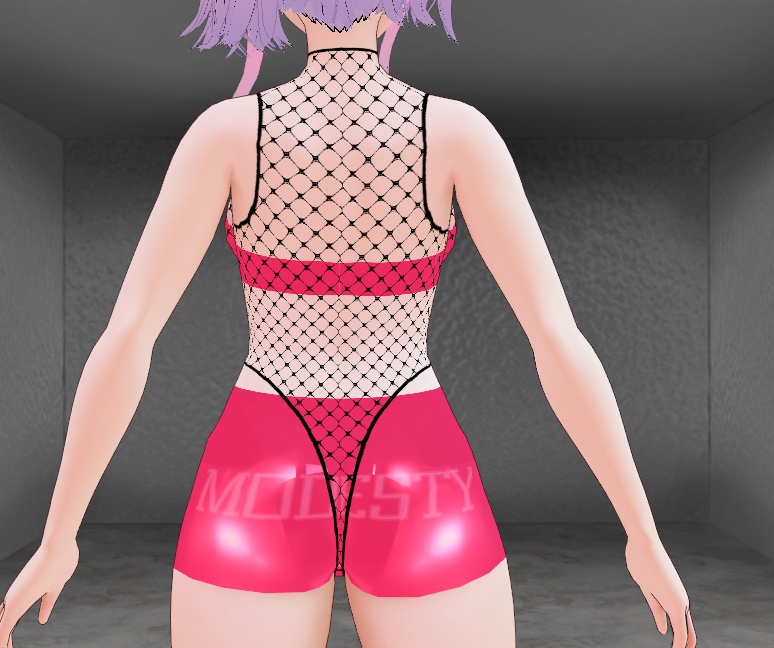 Mesh HighCut Bodysuit for VRoid w/MODESTY - 4x2 pack