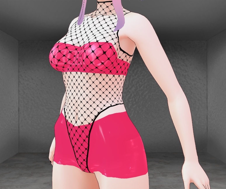 Mesh HighCut Bodysuit for VRoid w/MODESTY - 4x2 pack