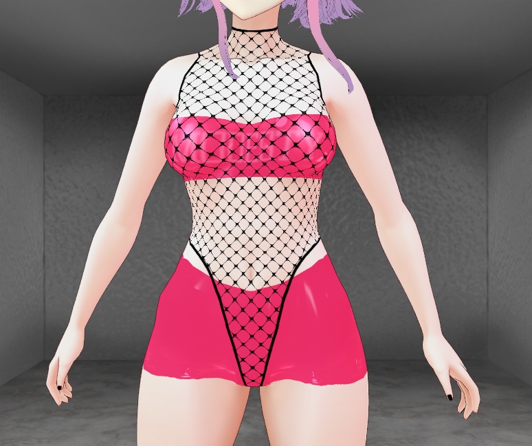 Mesh HighCut Bodysuit for VRoid w/MODESTY - 4x2 pack