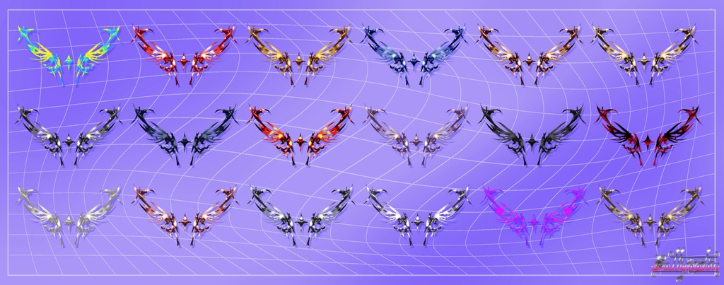 Chrome Sigil Metal Top w/ optional cover for VRoid - 18 color pack