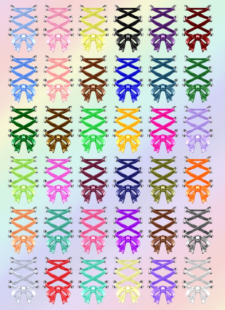 Corset Piercing Necklace for VRoid - 36 colors