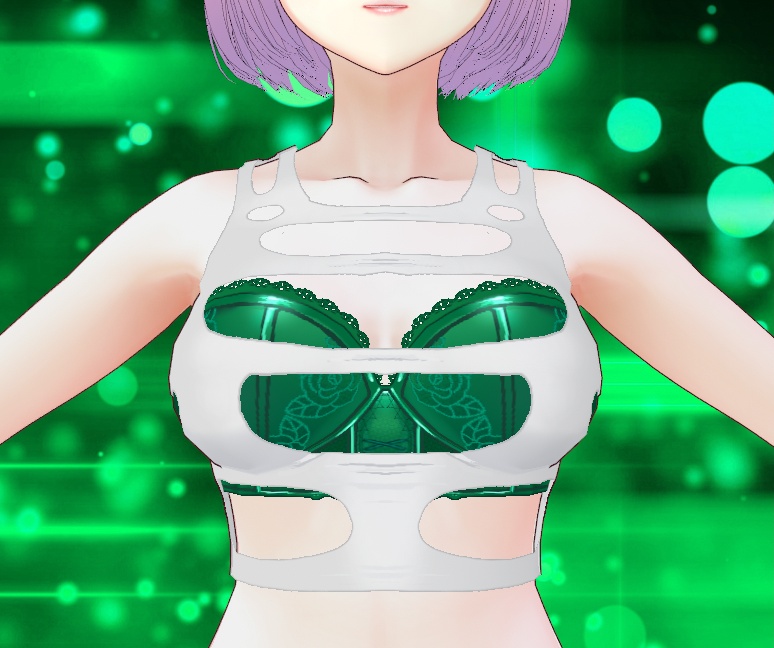 Ripped Shirt + Bralette for VRoid - Assorted color pack