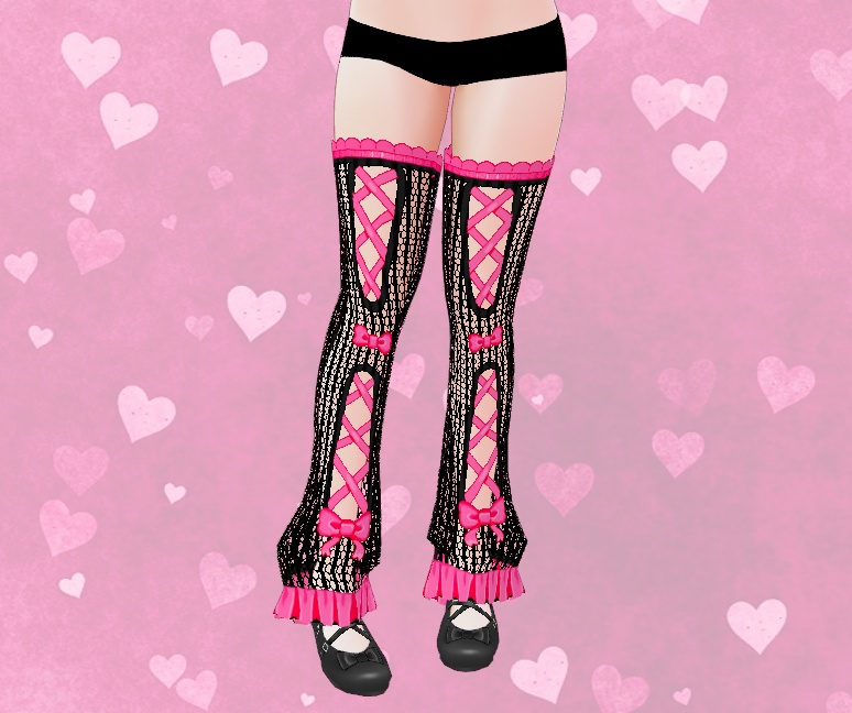 Ruffle Ribbon Socks for VRoid - 2 + 30 colors
