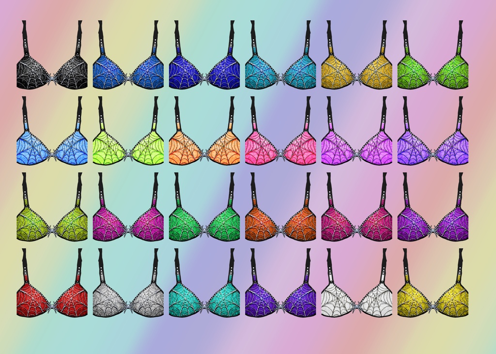 Spiderweb Bikini for VRoid - 24 colors