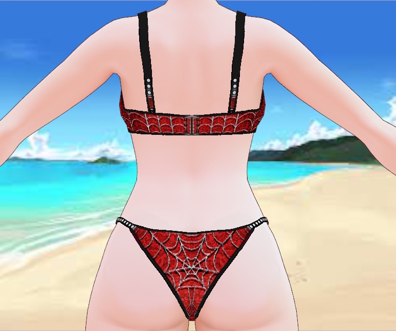 Spiderweb Bikini for VRoid - 24 colors