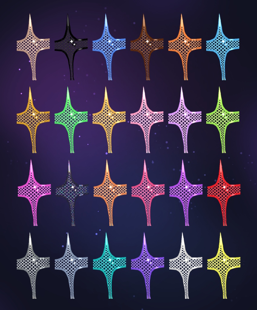 Starburst Socks for VRoid - 24 color pack