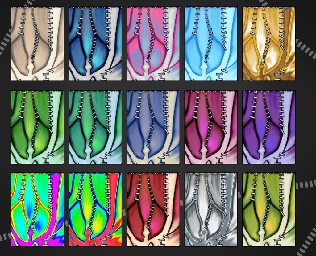 Zombie ThighHigh Socks for VRoid - 15 colors