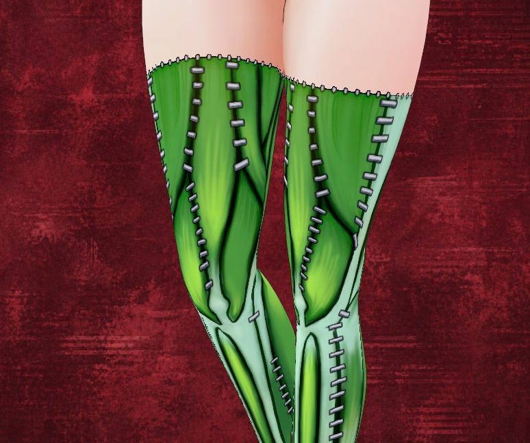 Zombie ThighHigh Socks for VRoid - 15 colors