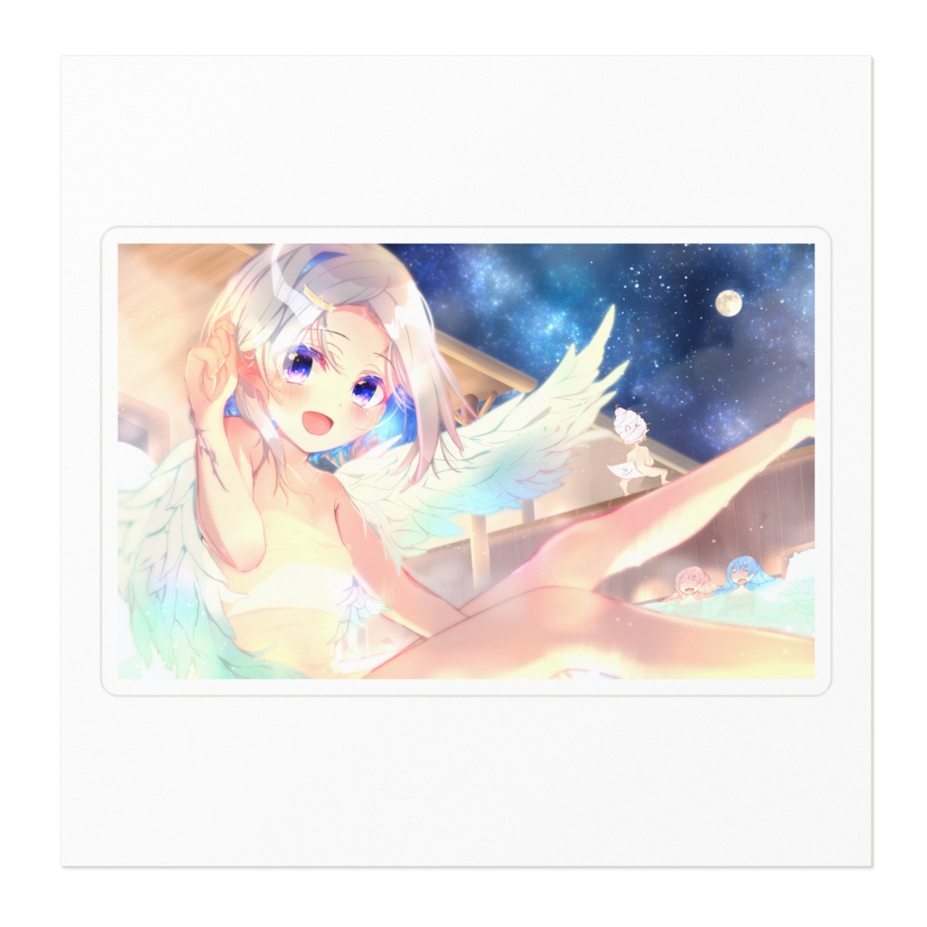 【非公式】天音かなた&同居ーず 温泉【ステッカー】