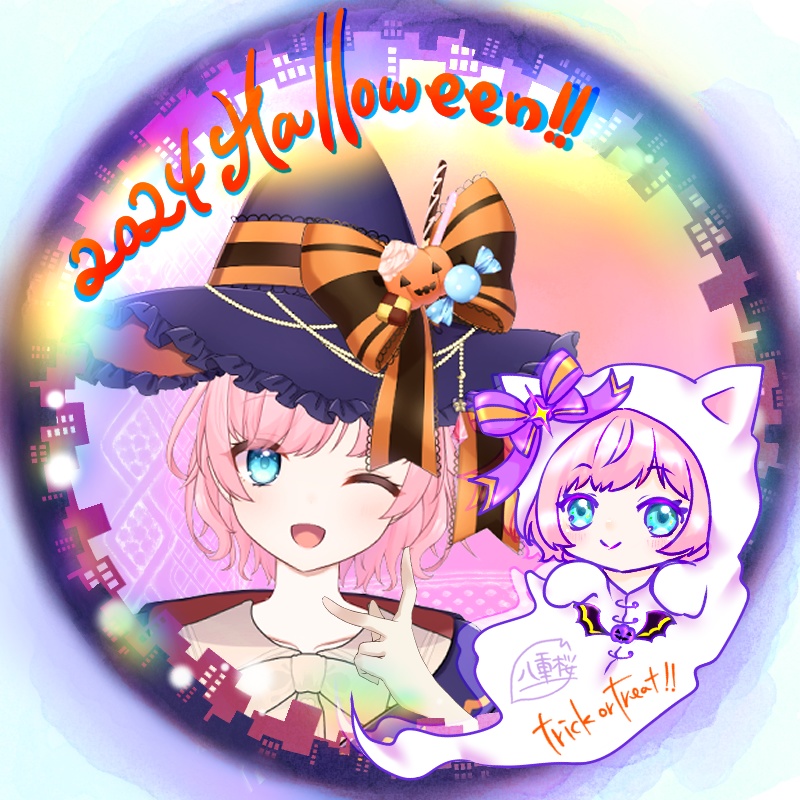 【無料】2024ハロウィンアイコンフレーム