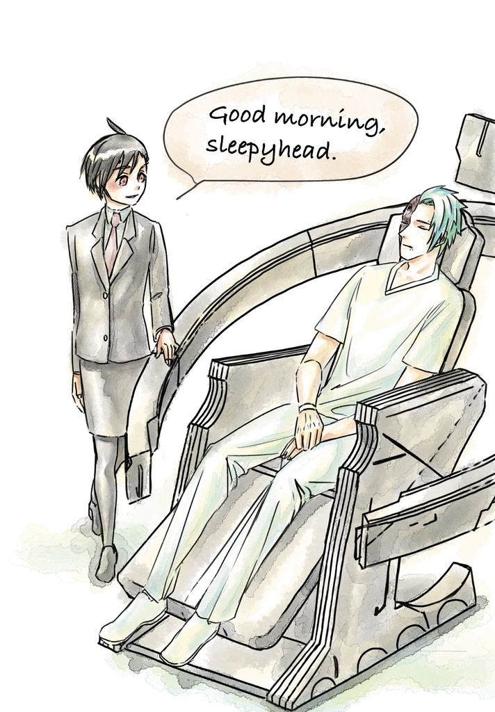 【保春】「Good morning, sleepyhead.」