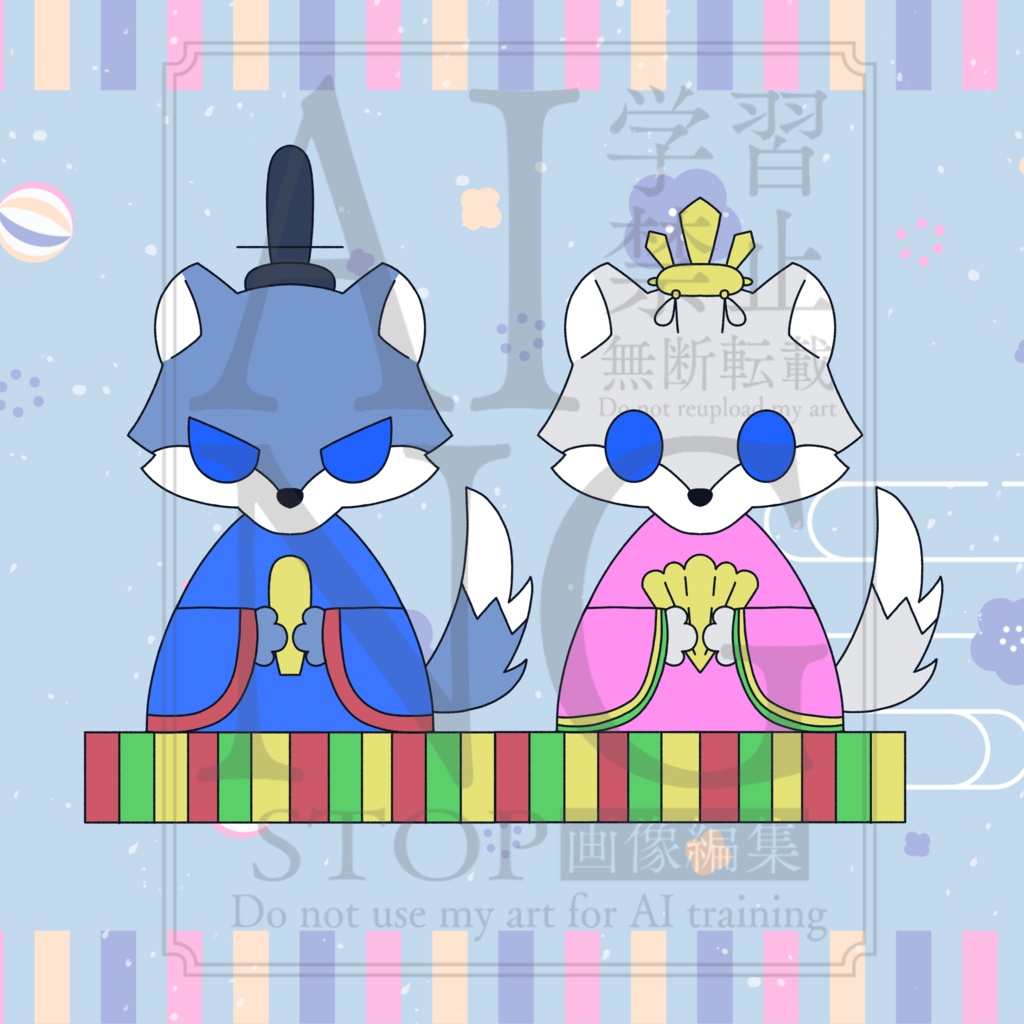 3月描きおろしイラスト ひな祭りVer.