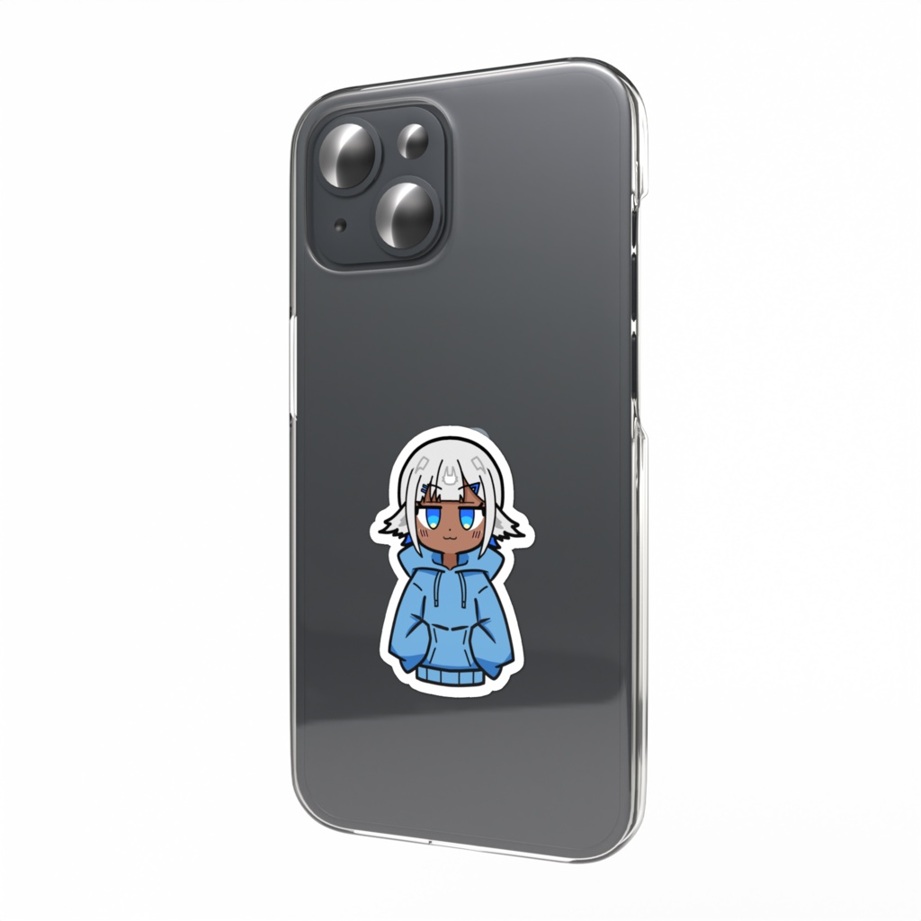 銀狼ルル スマホステッカー パーカーVer