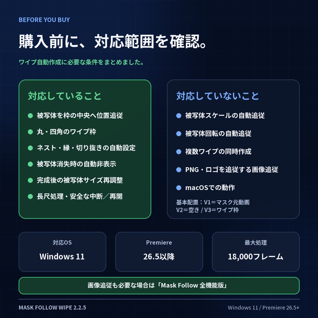 Mask Follow Wipe|Premiereで追従ワイプを自動作成【Windows 11】