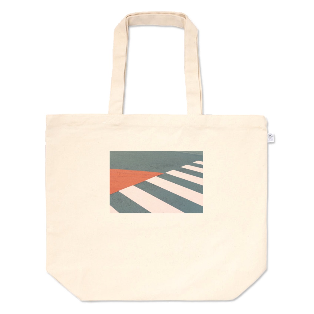 しま模様のトートバッグ